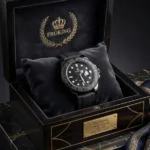 Proking Black Dial Rubber Strap Dive Watch
