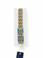 Premier Rectangular Silver Textured Dial Watch - Image 5