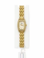 Premier Rectangular Silver Textured Dial Watch - Image 4