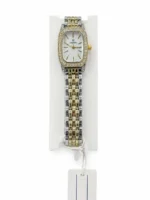 Premier Rectangular Silver Textured Dial Watch - Image 3