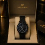 Xenlex Leather Strap Watch - Black - Black